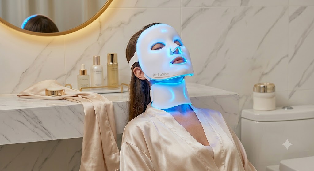 LuminaGlow™ - Maschera Facciale Terapia LED 7 Colori (Viso e Collo)